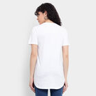 Cotton Solid Round Neck T-Shirt, White, small image number null