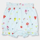 Infants' Light Sky Blue Regular Fit Printed Bloomer, Aqua, small image number null