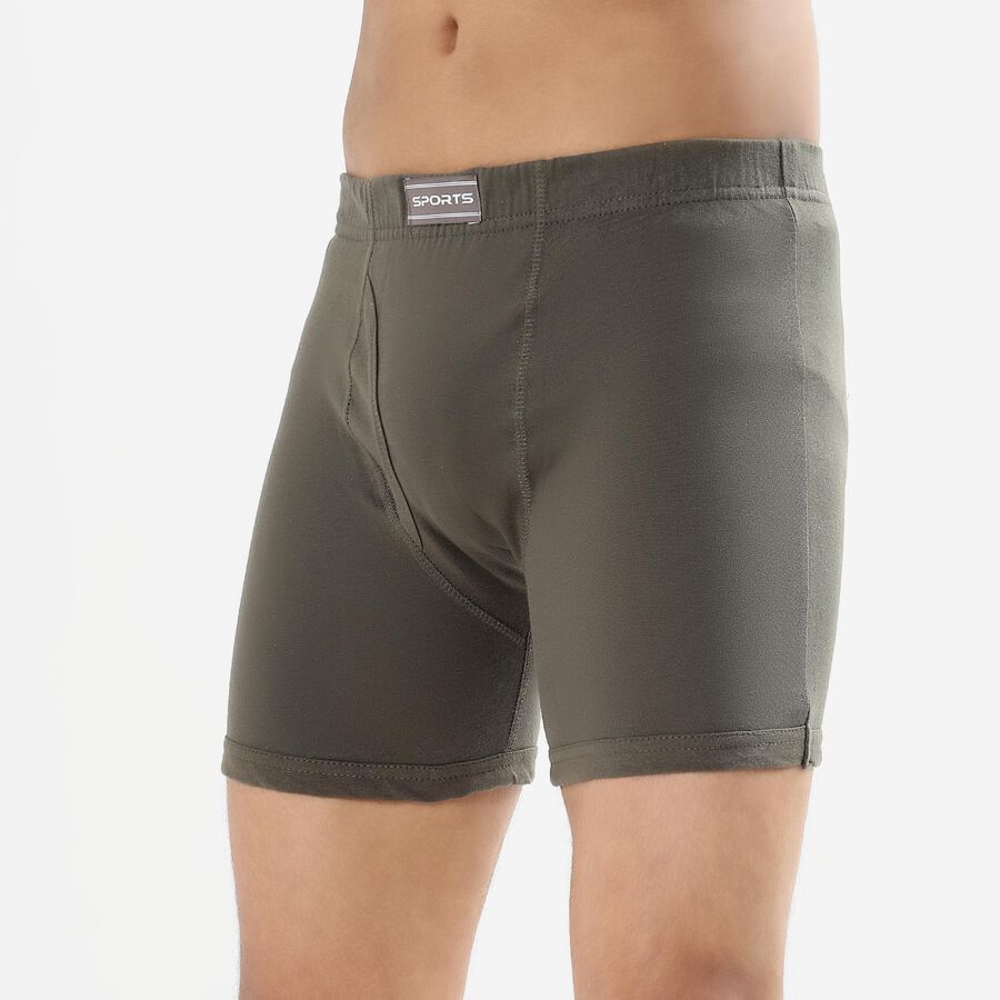 Men's 100% Cotton Trunks, ओलिव, large image number null