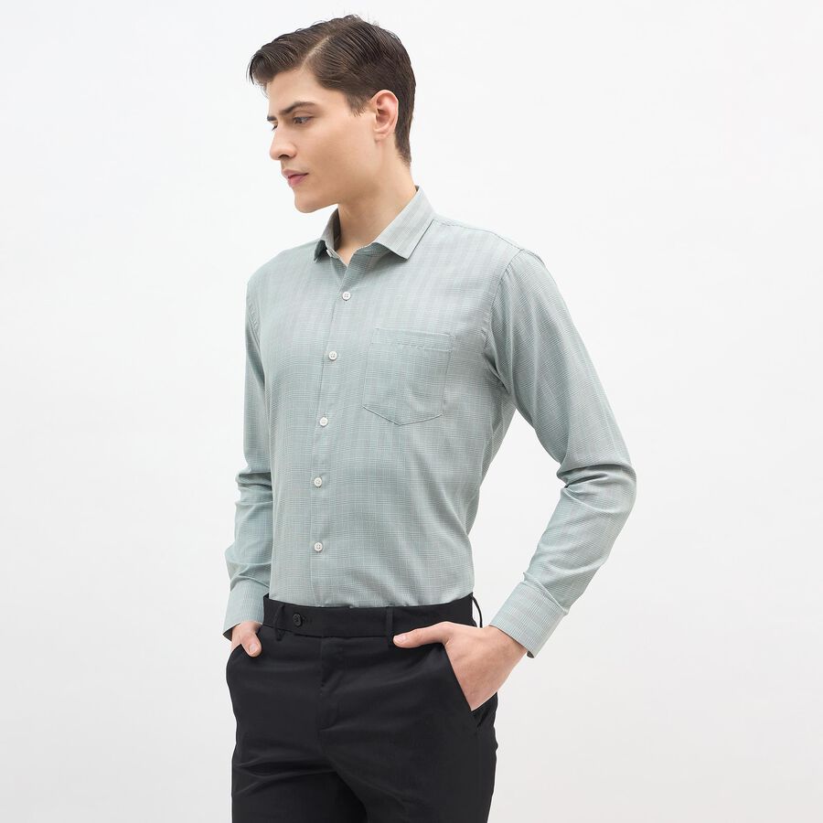 Men's Formal Shirt, Light Green, large image number null