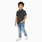 Boys Black Polo Neck Casual T-Shirt, नेवी ब्लू, small image number null