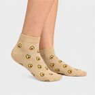 Women's Assorted Regular Fit Novelty Print Pack of 3 Socks, चुनिंदा, small