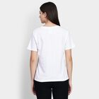 Ladies' Cotton Round Neck T-Shirt, White, small image number null