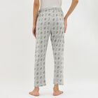 Women's Light Grey Printed Full-Length Pyjama, Melange Light Grey, small image number null
