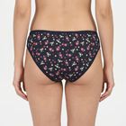 Women's Navy Blue Bikini Fit Floral Print Panty, नेवी ब्लू, small