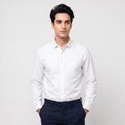 Men's White Formal Shirt, सफ़ेद, small