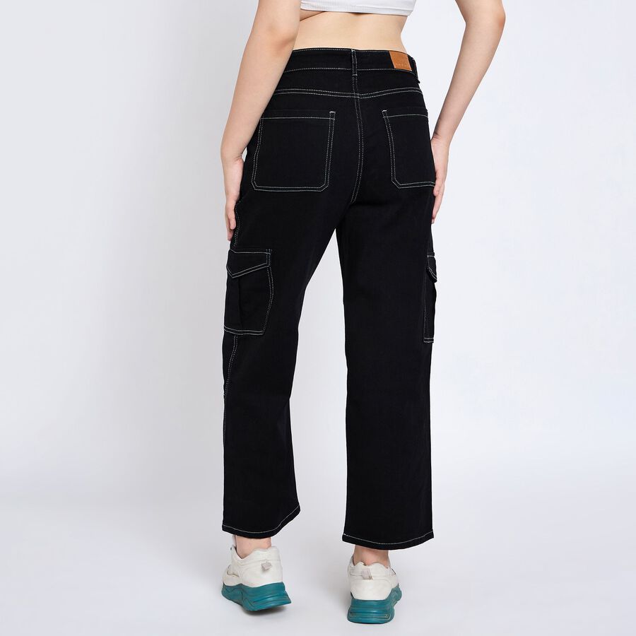 Ladies' Cotton Jeans, Black, large image number null