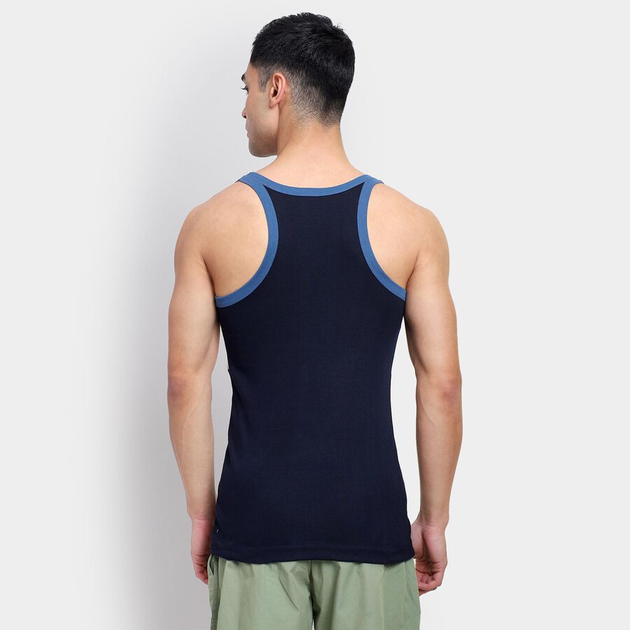 Men's 100% Cotton Gym T-Shirt , Mid Blue, large
