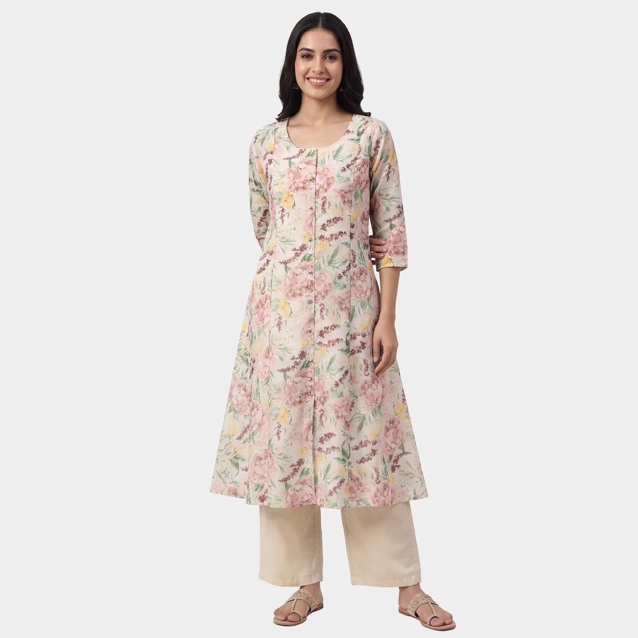 Women's Soft Light Pink Minimalist Ethnic Set, हल्का गुलाबी, large
