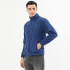 Men's Deep Steel Blue High Neck Casual Sweatshirt, टील ब्लू, small image number null