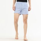 Men's Light Sky Blue Regular Fit Striped Boxers, Light Blue, small image number null