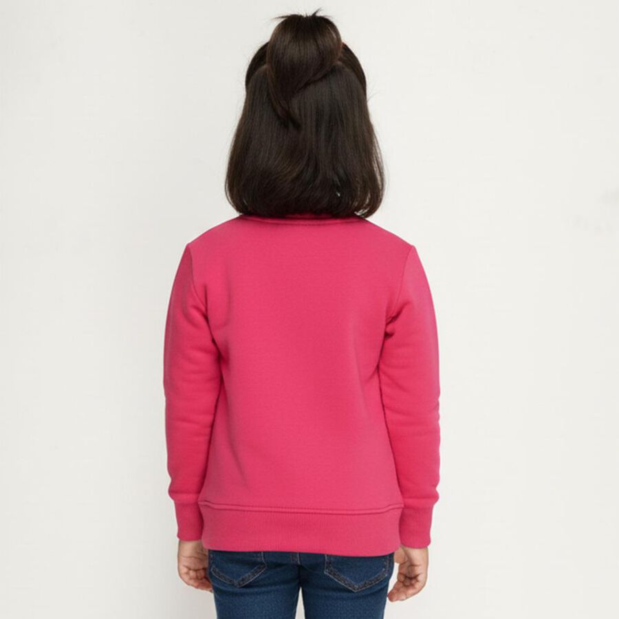 Girls' Sweatshirt, रानी (फ्यूशिया), large image number null