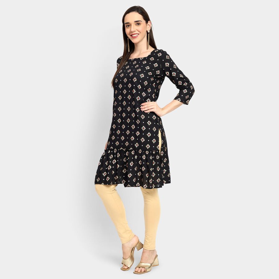 Ladies' Kurta, Black, large image number null