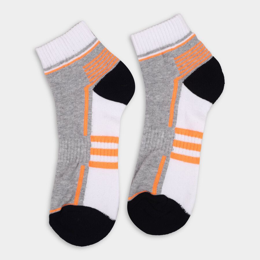 Men's Socks (Pack of 2), Melange Light Grey, large