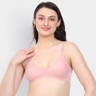 Ladies' 100% Cotton Bra , Light Pink, small image number null
