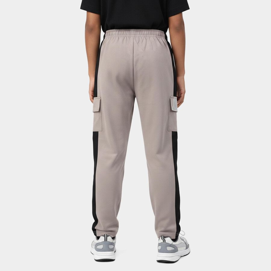 Boys Grey Regular Fit Solid Pyjama, Light Grey, large