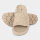 Women's Soft Beige Open-Toe Casual Slippers, गहरा पीला, small