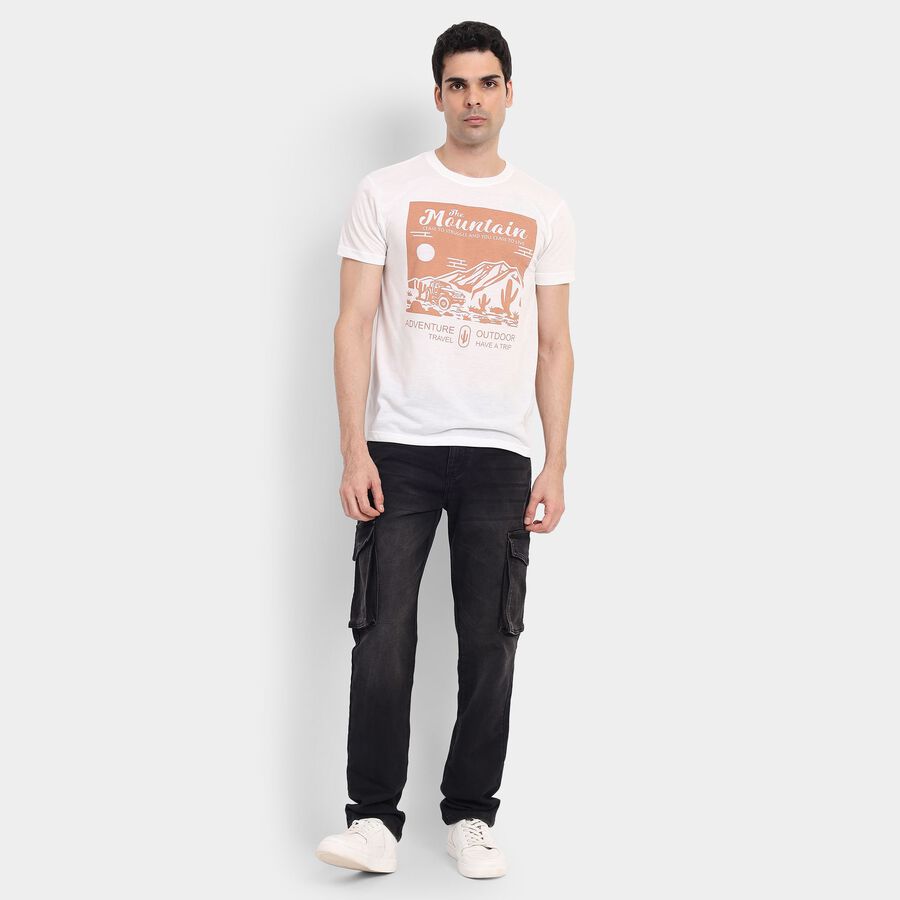 Men's Slim Fit Jeans , Black, large image number null