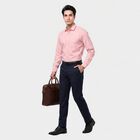 Men's Pink Regular Fit Formal Shirt, Light Pink, small