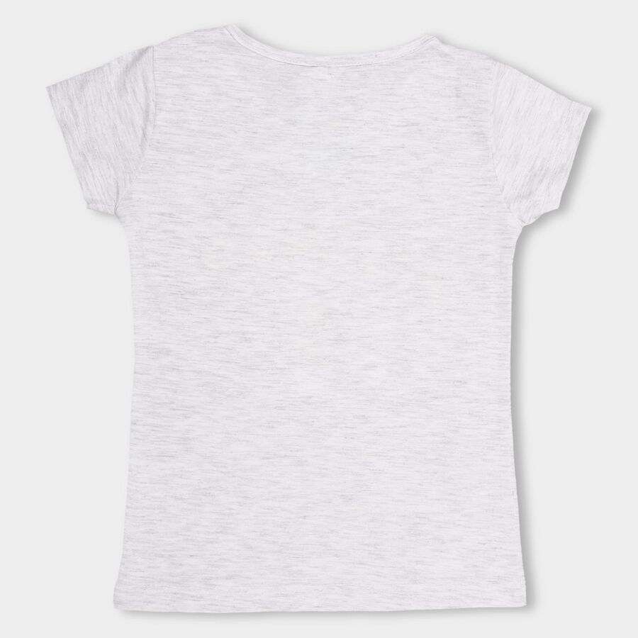 Girls' T-Shirt, मिश्रित हल्का ग्रे, large image number null