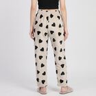 Women's Grey Heart Printed Pyjama, हल्का ग्रे, small