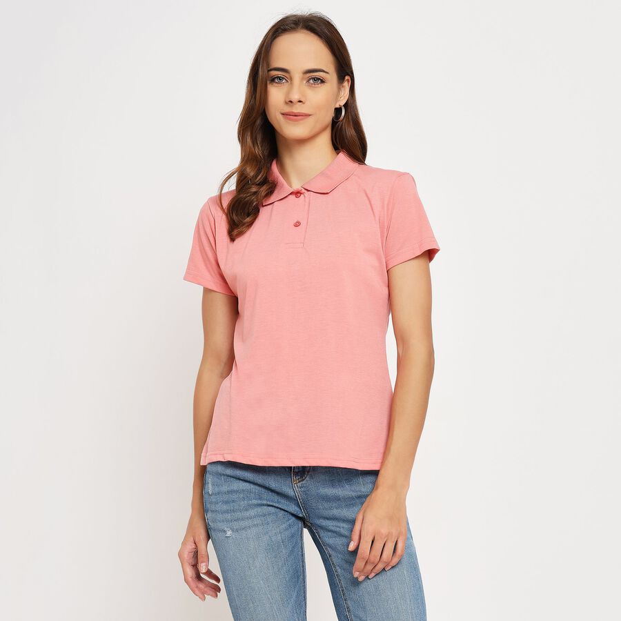 Ladies' Polo T-Shirt, Pink, large image number null