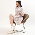 Women's Soft Pink Collared Floral Shirt Dress, Pink, small