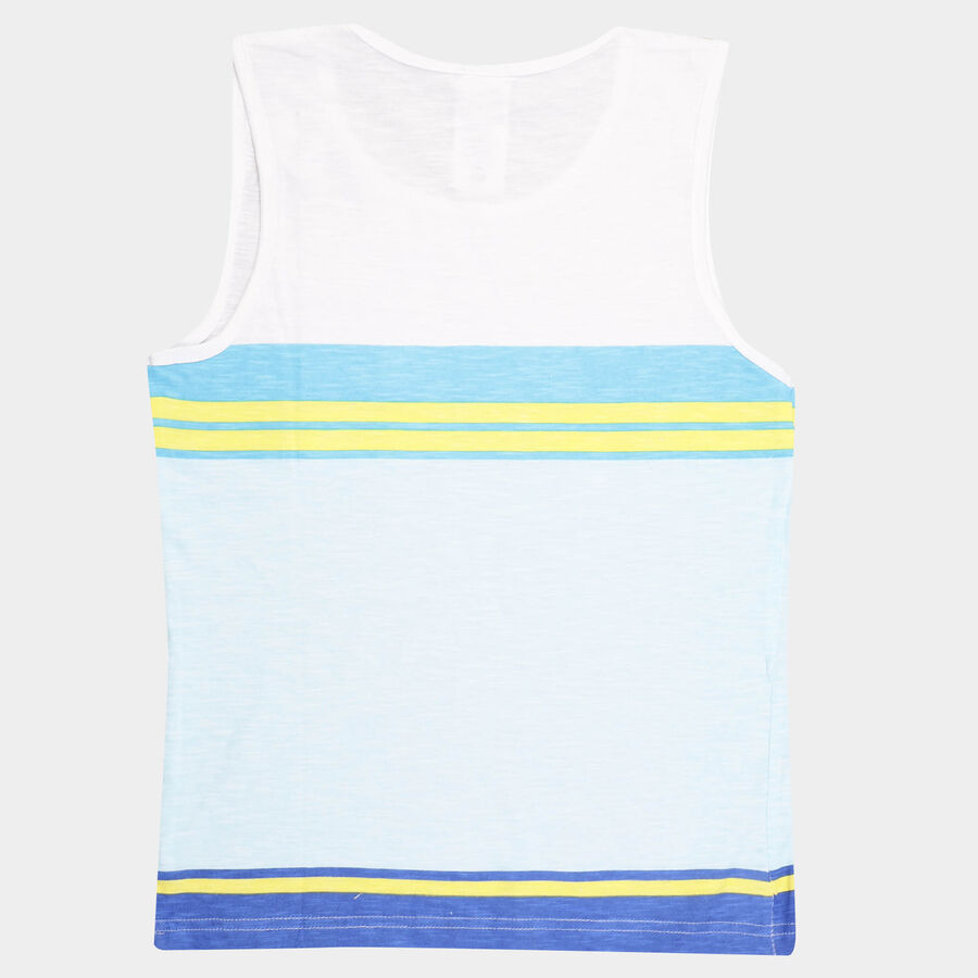 Boys Cotton T-Shirt, White, large image number null