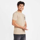 Round Neck T-Shirt, Beige, small image number null