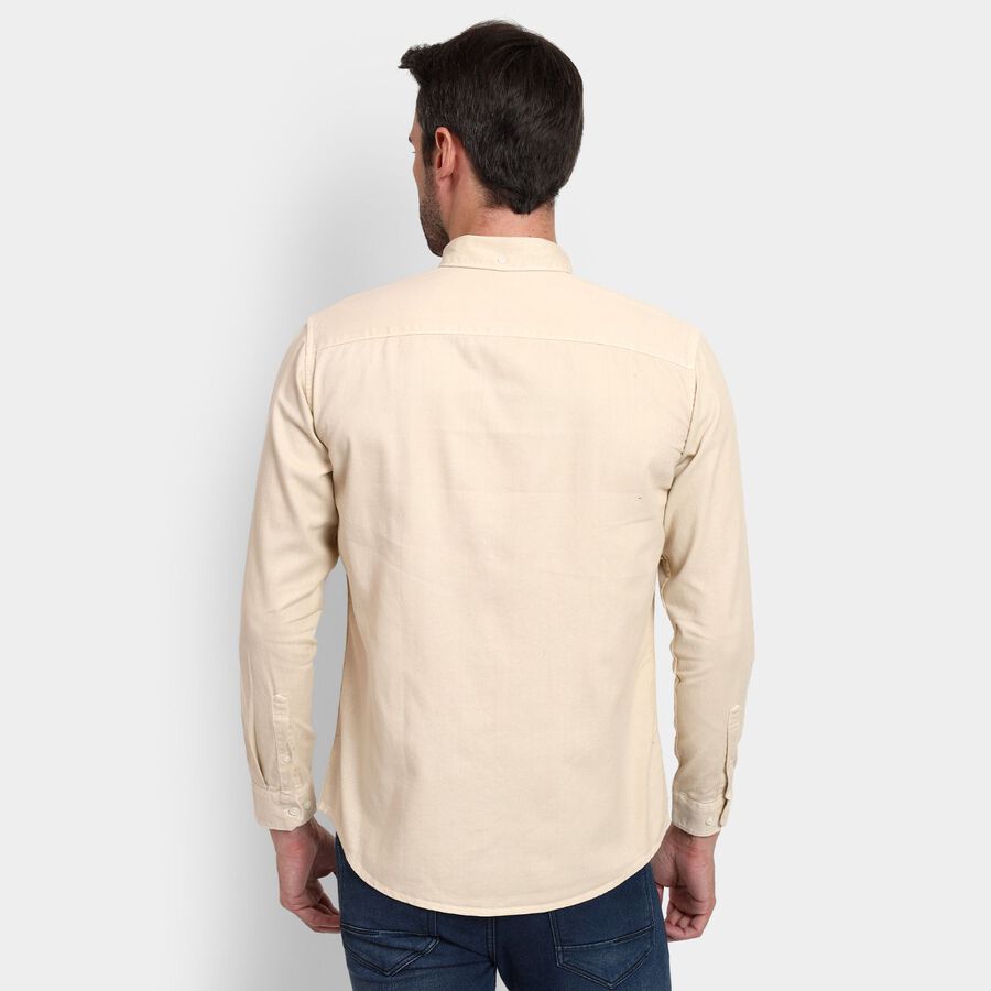 Men's 100% Cotton Casual Shirt , Beige, large image number null