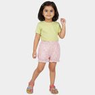 Girls' Pink Regular Fit Printed Bloomers, Light Pink, small