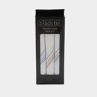 Men's White Striped Pack of 3 Handkerchief, White, small