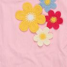 Girls Bright Pink Round Neck Casual T-Shirt, Pink, small