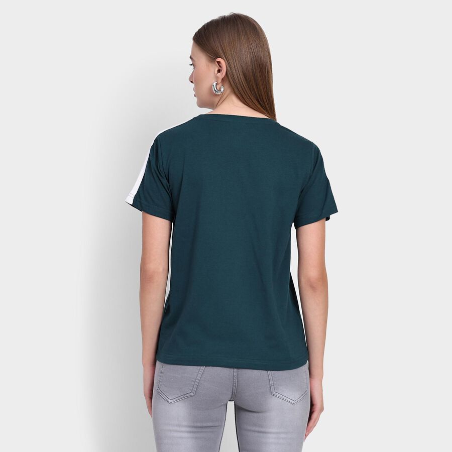 Ladies' Round Neck T-Shirt , Dark Green, large image number null