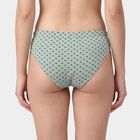 Women's Green Regular Fit Printed Brief Panty, Light Green, small