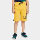 Boys Yellow Regular Fit Side Striped Bermuda Shorts, Mustard, small