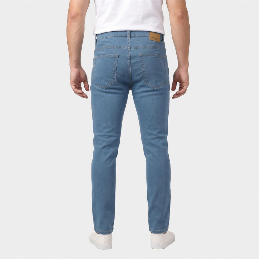Men's Light Blue Slim Fit Washed Jeans, हल्का नीला, large
