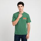 Men's Green Round Neck Graphic Print T-Shirt, हल्का हरा, small