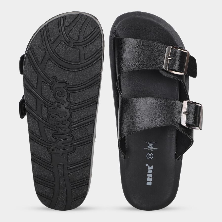 Men's Sandal, काला, large