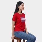 Women's Fuchsia Cotton Round Neck Casual T-Shirt, Fuchsia, small