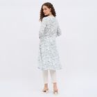 Women's Light Blue Round Neck Printed Kurta, Light Blue, small image number null