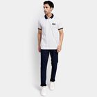 Men's 100% Cotton Collared Half Sleeves T-Shirt, White, small image number null