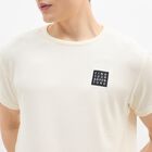 Men's Muted Emerald Green Crew Neck Athleisure Drifit T-Shirt, Ecru Melange, small