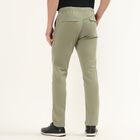 Men's Slim Fit Casual Trousers, Light Green, small
