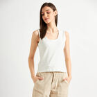 Solid Round Neck T-Shirt, White, small image number null