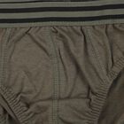 Boys' Olive Green Regular Fit Solid Briefs, ओलिव, small