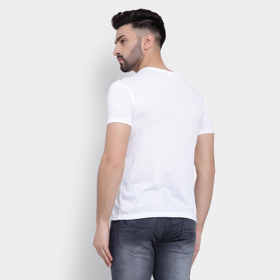 Round Neck T-Shirt, White, large image number null