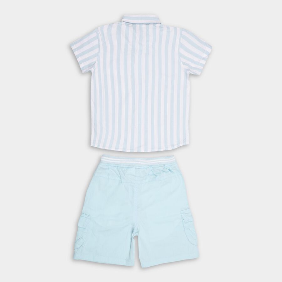 Boys' 100% Cotton Woven Baba Suit, Light Blue, large image number null