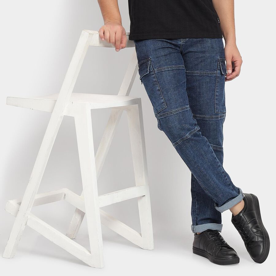 Men's Jeans, Mid Blue, large image number null