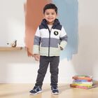 Boys Navy Blue Hooded Puffer Jacket, Navy Blue, small